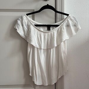 Revamped Cream Ruffle Detail Blouse